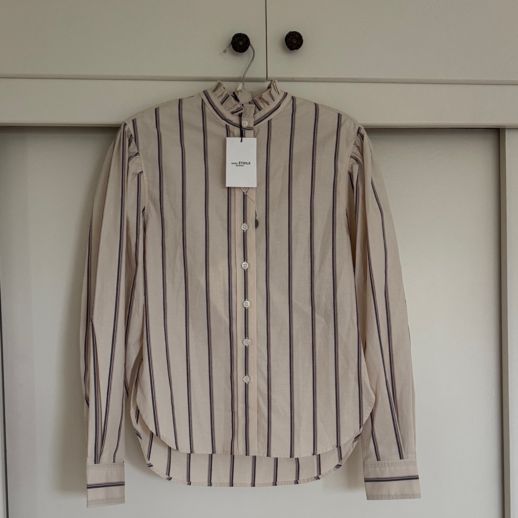Isabel Marant Cream And Black Striped Shirt